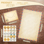 TaoBary 160 Pcs Stationery Paper Set 50 Double Sided Stationery Papers - Image 4