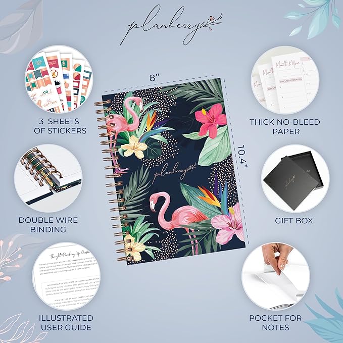 PLANBERRY Large Hourly Schedule Planner Premium – Undated Organizer - Image 2