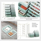 LDAILY 15 Drawer Rolling Storage Cart, Rolling Cart - Image 5