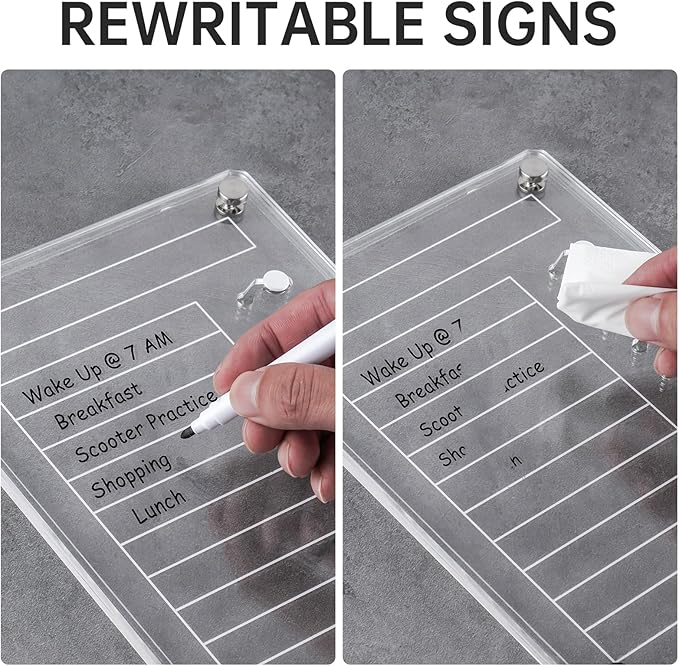 NiHome Acrylic Magnetic to Do List Planning Board - Image 7
