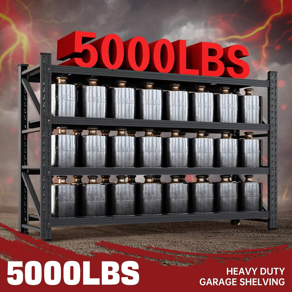 ravigin 5000lbs storage shelves,71" w garage shelving heavy, close-up detail