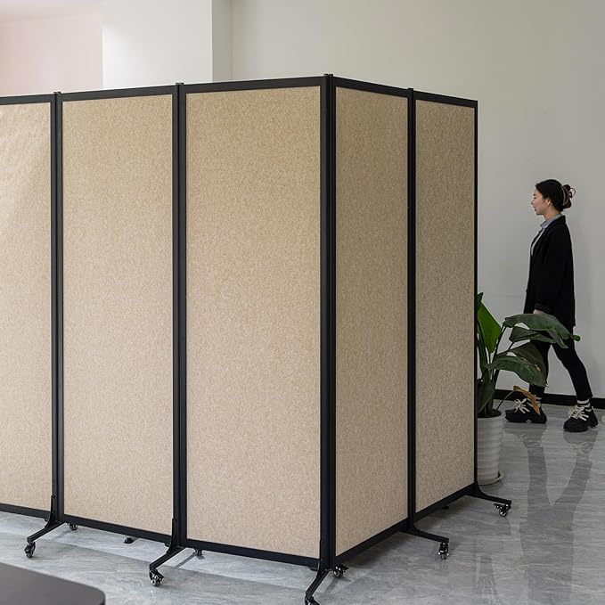 Upgrade Version Room Partition and Divider, Freestanding Rolling Dividers - Image 5