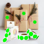 Fluorescent Green 1 Inch Round Color Coding Labels - Image 6