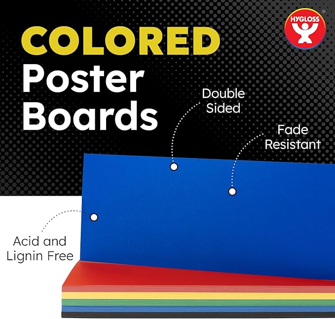 Hygloss Small Colored Poster Board 4x11 - Image 2