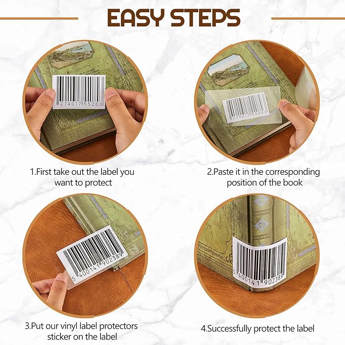 Zonon 500 Pcs Clear Labels Label Protector Clear Stickers Wafer Seals - Image 4