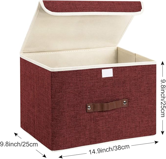 TYEERS Collapsible Storage Boxes, Washable Fabric Storage Bins - Image 2