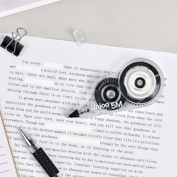 Unjoo White Correction Tape, For school - Image 7