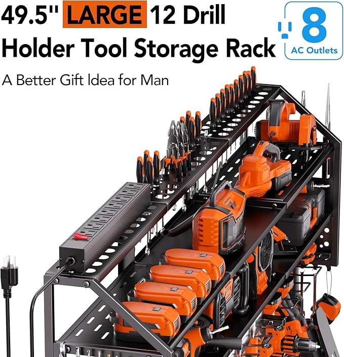 YFFSRJDJ Extra Large Power Tool Organizer Wall Mount - Image 3