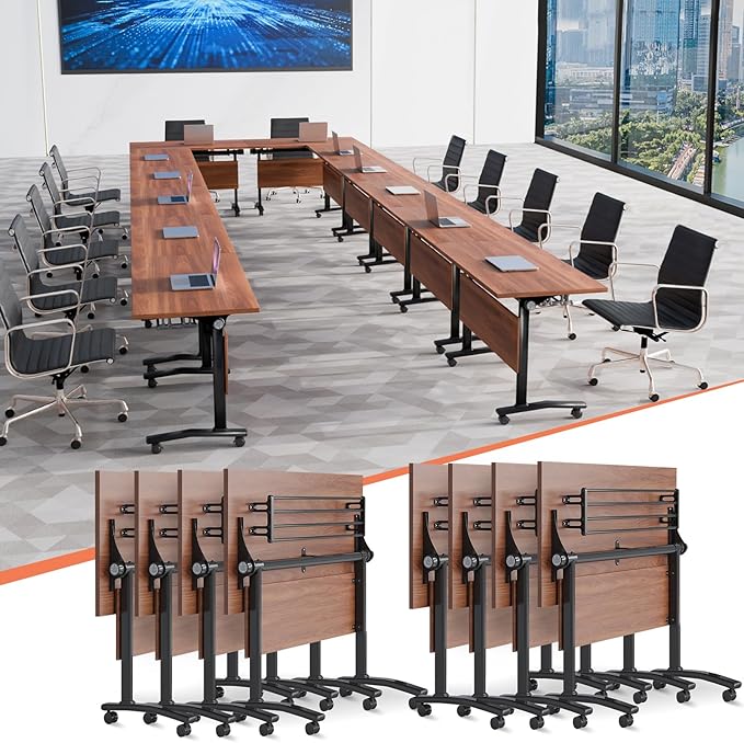 Conference Table, 55.1''Folding Conference Room Table by Unknown