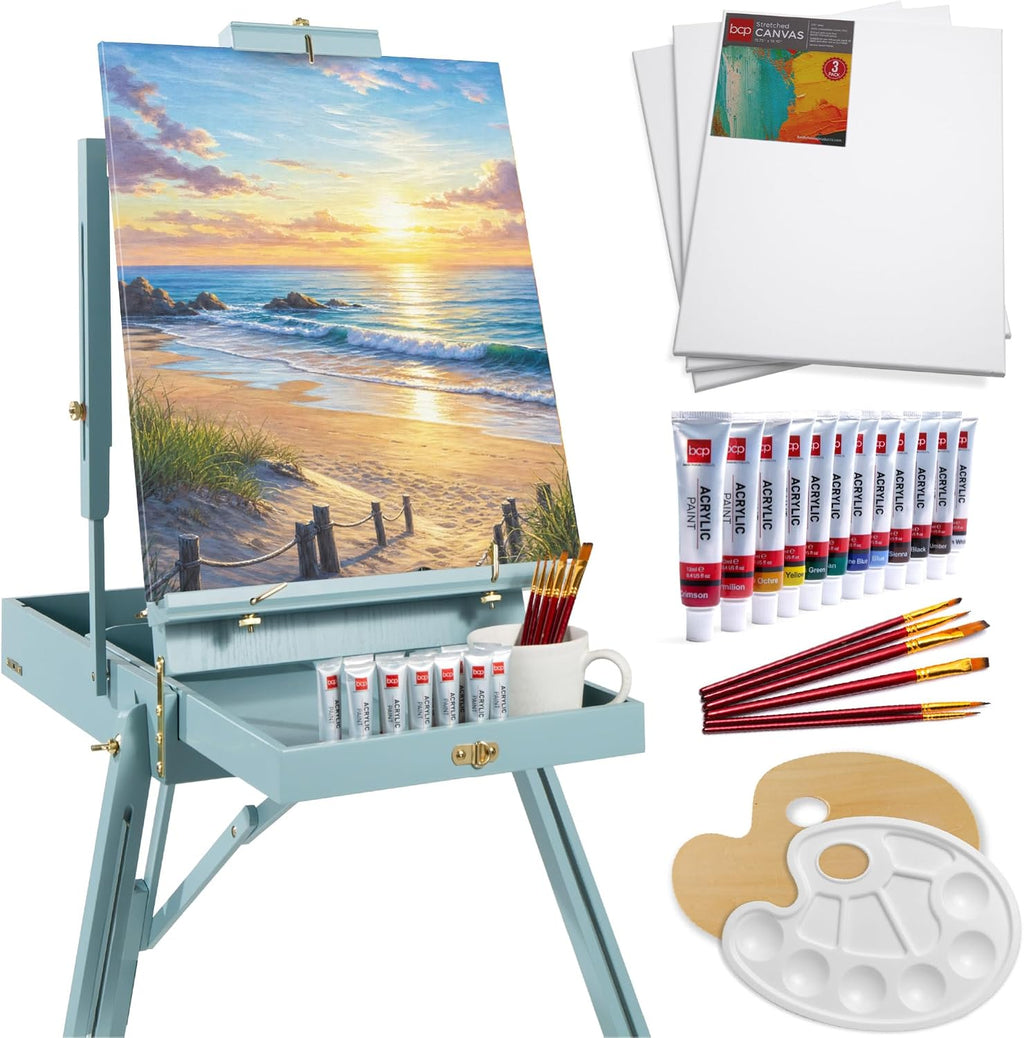 best choice products art easel for painting, portable, main product view