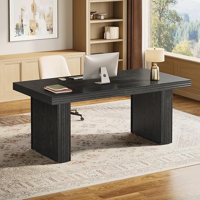 Tribesigns 63" Executive Desk, Large Office Computer Desk - Image 4