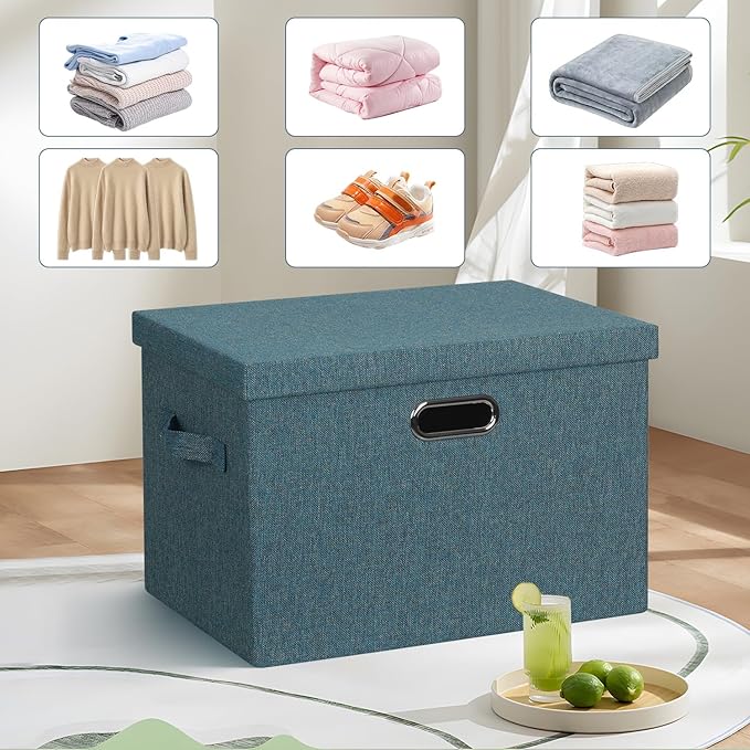 Graciadeco Large 17" 36 Quart Collapsible Stackable Storage Bins - Image 6