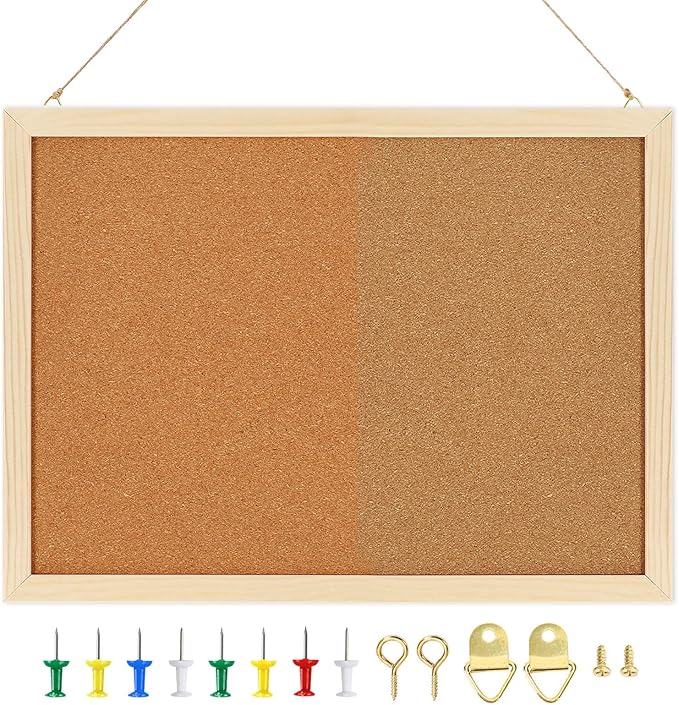 Cork Board, FEBSNOW Cork Board Bulletin Board, 14.6 X 11 inches Vision Board - Image 3