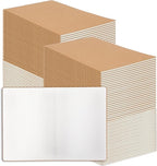 100 Pack Blank Kraft Notebooks, 8.3x5.5 Inches A5 Small Journals Bulk Blank by Welcometomiikoul