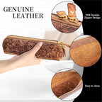 Gexmil Genuine Leather Pen Case, Full Grain Leather Pencil Holder, Hand-made - Image 5