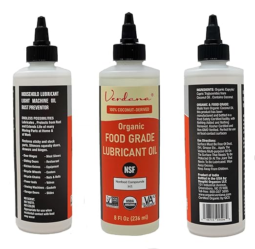 Verdana Food Grade Lubricant Oil – Organic, NSF H1, Non-GMO – Petroleum-Free - Image 3
