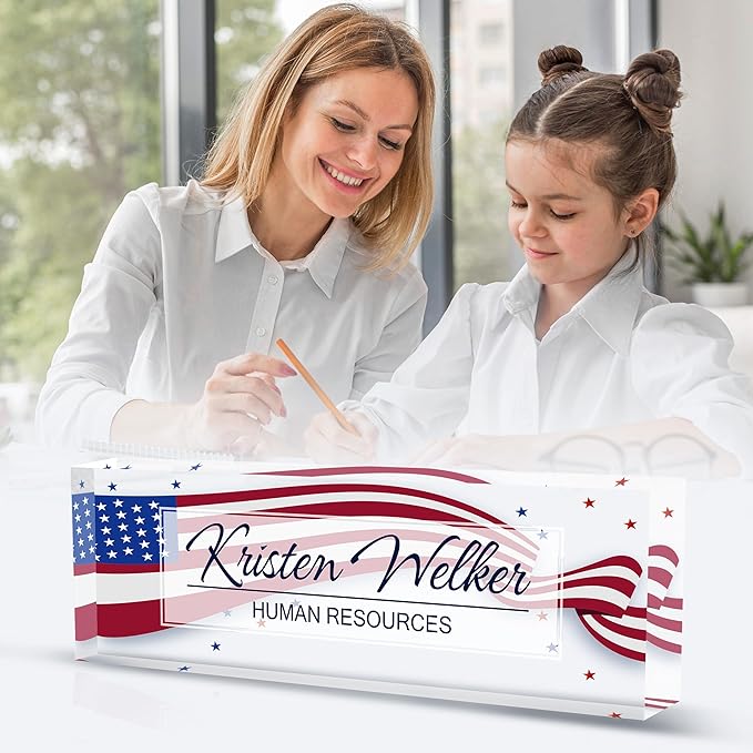 Personalized Name Plate for Desk Custom Acrylic Desk Name Plate Custom Employee - Image 3