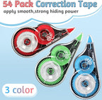 Mimorou 54 Pack Correction Tape Bulk White Correctional Fluid Tape Easy to Use - Image 4