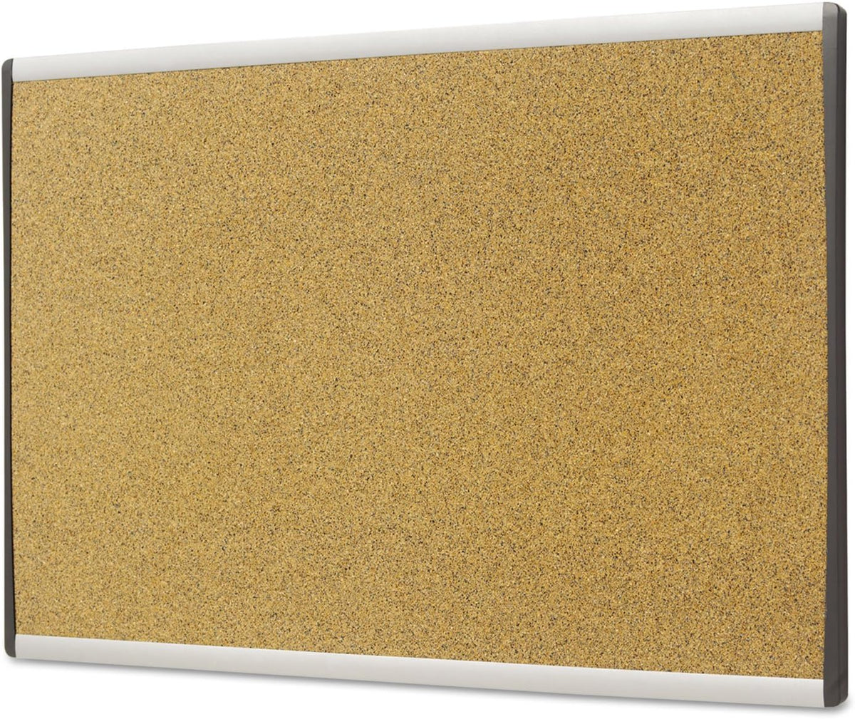 Quartet Bulletin Board, 30" x 18", Corkboard, Cubicle, Arc, Aluminu...
