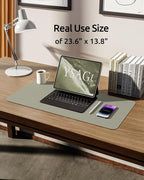 YSAGi Leather Desk Pad Protector, Office Desk Mat, Large Mouse Pad, Non-Slip PU - Image 5