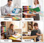 sunee folders with pockets(125 pack, black), 2 pocket showing dimensions