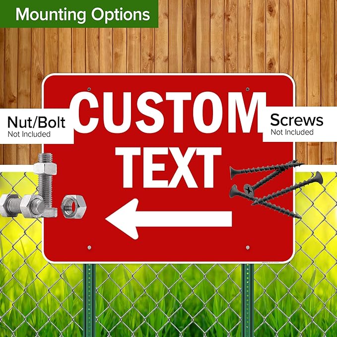 Custom Arrow, Custom Directional Sign, Left Arrow, 36x48 Inches, Rust Free - Image 5