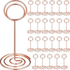 TecUnite 24 Pieces 3.35 Inch Table Number Holder Place Card Photo Holder by TecUnite