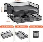 Marbrasse 3 Tier Mesh Desk Organizer - Image 6