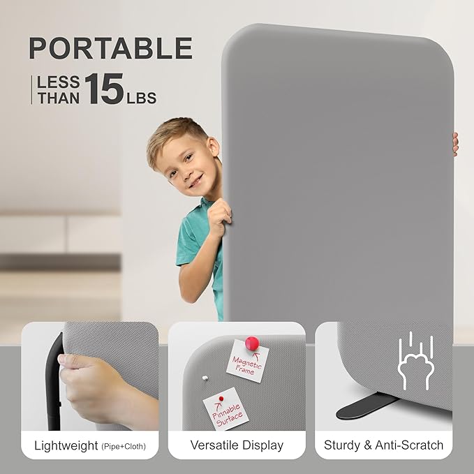 DECOLAB Standing Room Dividers, Privacy Divider Panel Wall, Portable Divider - Image 4