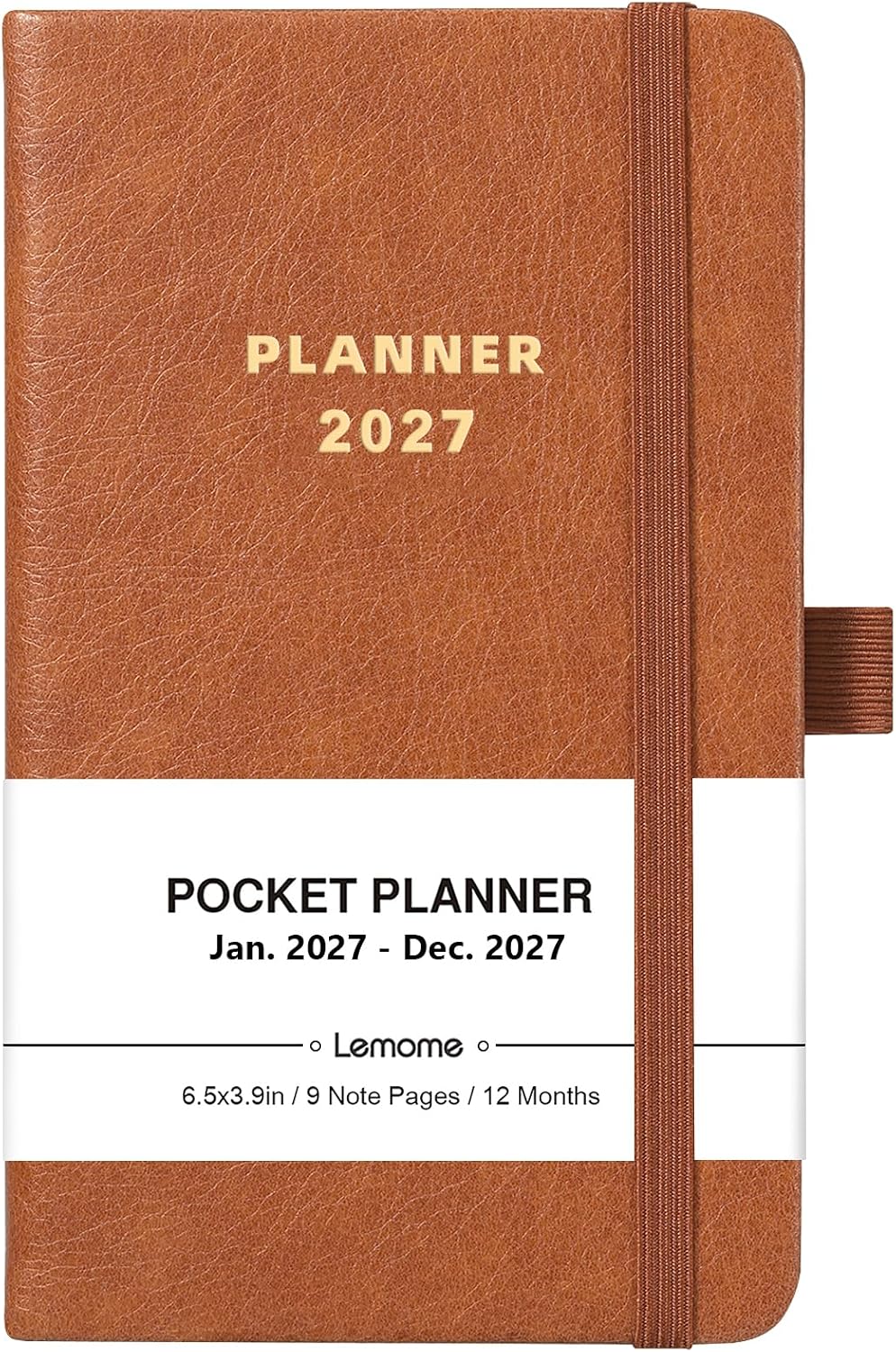 2027 Pocket Calendar - 2027 Pocket Planner, 6.4'' x 3.8", Weekly | Jan. 2027 to Dec. 2027, 2027 Pocket Planner for Purse, Elastic Strap& Hardcover