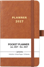 2027 Pocket Calendar - 2027 Pocket Planner, 6.4'' x 3.8", Weekly | Jan. 2027 to Dec. 2027, 2027 Pocket Planner for Purse, Elastic Strap& Hardcover
