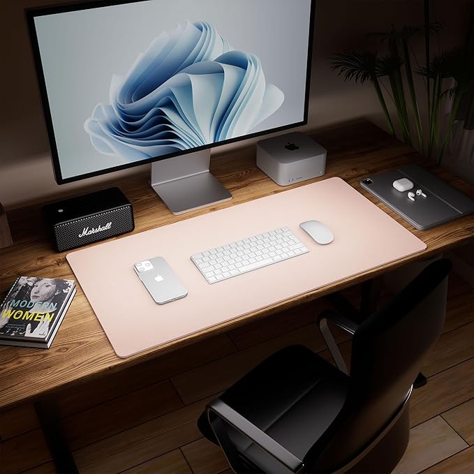 Aothia Double-Sided Desk Pad – 35.4" x 15.7" Leather Desk Mat - Image 5