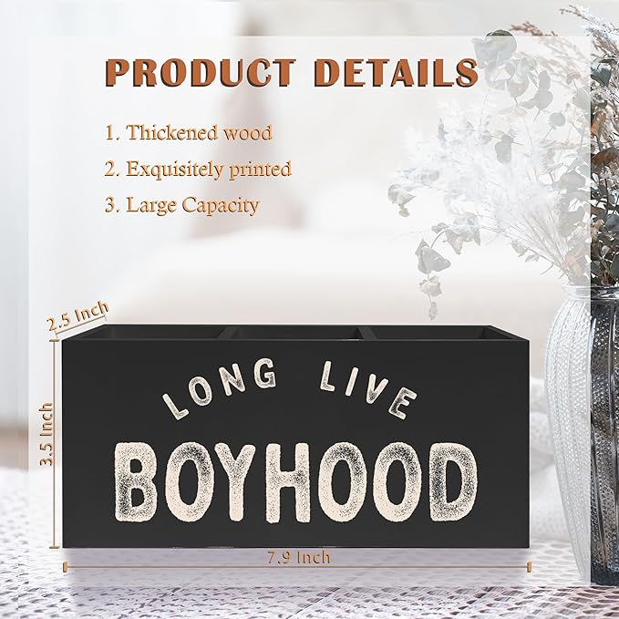 Exqcom Long Live Boyhood Pen Pencil Crayon Holder - Image 6