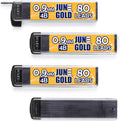 June Gold 320 Pieces, 0.9 mm 4B Lead Refills, 80 Pieces Per Dispenser, Bold by JuneGold