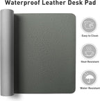 Aothia Leather Desk Protector, Mouse Mat, Non-Slip PU Leather Blotter, Laptop - Image 6