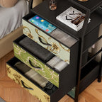 Furnulem Retro Dresser for Bedroom, Small Dresser for Closet, Vintage Nightstand - Image 4