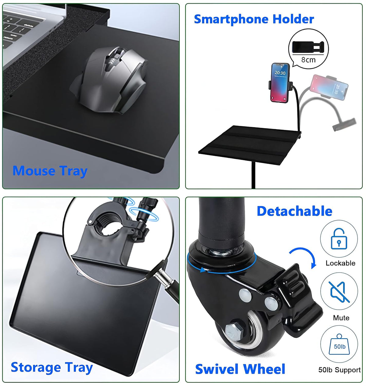 Projector Tripod Stand with Wheels Adjustable Height Laptop Tripod Stand Trea...