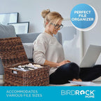 BIRDROCK HOME Seagrass Rolling File Cabinet - Image 2