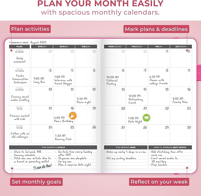 Clever Fox Planner Large – Undated Weekly & Monthly Planner - Image 7