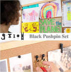 200 Pieces Push Pins Thumb Tacks Black Push Pins - Image 6