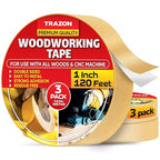 Trazon Double Sided Woodworking Tape Super Strong, 3 Pack, 1 Inch x 120 Feet by TrazonProducts