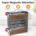 KZWKRG 6 Tier Magnetic File Holder, Large Capacity Mesh Hanging Wall Organizer - Image 4