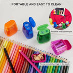 Sonuimy Pencil Sharpeners, Dual Holes Compact Colored Handheld Pencil Sharpener - Image 5