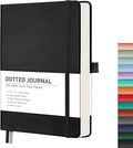 RETTACY Bullet Dotted Journal Notebook, 256 Pages, A5 Medium Size, Leather by RETTACY