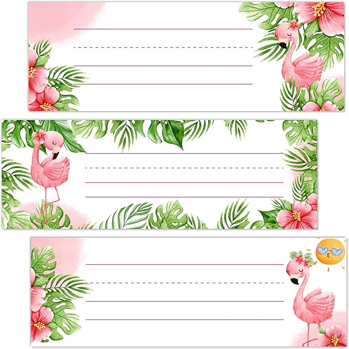 Name Tags for Classroom Desks, Flamingo Theme Students Name Plates, Tropical by Unknown