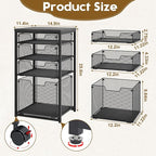 Sbanmao Rolling File Cart with 4 Storage Drawers, Filing Cabinet - Image 6