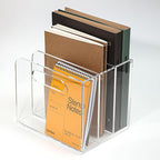 AIDIMOO Acrylic Magazine File Holder, 3 Vertical Compartments Desk Document - Image 4
