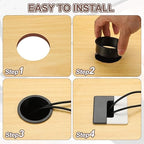 PATIKIL 2.8inch Desk Grommet - Image 4