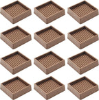 VOCOMO 2X2 Rubber Caster Cups, Non Slip Furniture Pads, Anti-Slip Gripper by VOCOMO