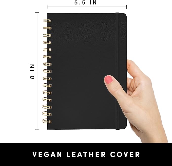 PAPERAGE Lined Spiral Journal Notebook, 3 Pack, 160 Pages, Medium 5.5 inches x - Image 2
